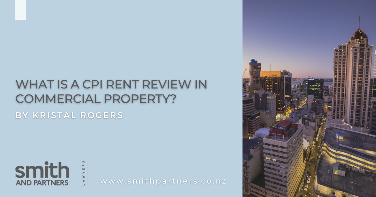 What is a CPI rent review in commercial property?